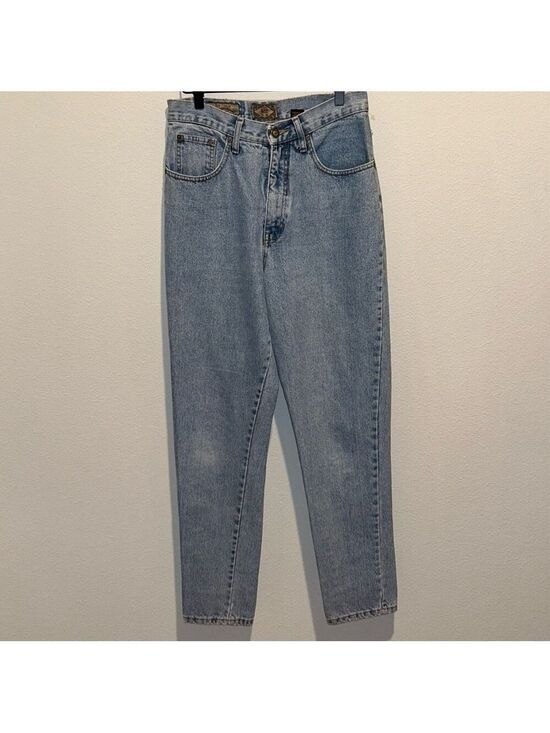 Express Denim - Vintage 90s Express Women’s Blue Jeans - High Rise, Slim Fit, Tapered Leg